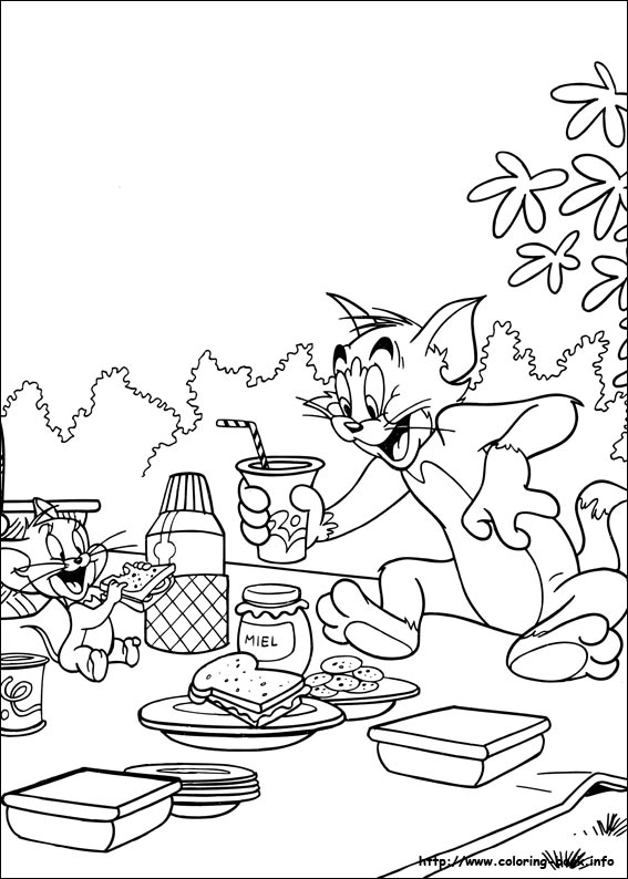 Tom and Jerry coloring picture